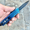SANITY JEWELRY® Steel 8" Frank Nitti "The Prohibition" Series - Double Sided Serrated Blue - MLBDR