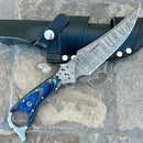 Sanity Jewelry Steel John Dillinger - Black & Blue Wood -  Horizontal & Vertical Carry - 11 inches - JDE04