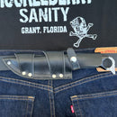 Sanity Jewelry Steel John Dillinger - Black & Blue Wood -  Horizontal & Vertical Carry - 11 inches - JDE04