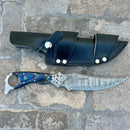 Sanity Jewelry Steel John Dillinger - Black & Blue Wood -  Horizontal & Vertical Carry - 11 inches - JDE04