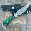 Sanity Jewelry Steel John Dillinger - Green Wood - Horizontal & Vertical Carry 11 inches - JDE11