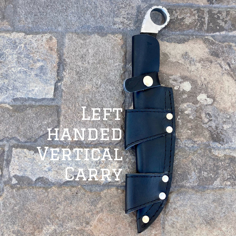 SANITY JEWELRY® Steel Left Handed Vertical 11" Al Capone - Buffalo Horn - D2 Steel - Horizontal & Vertical Carry - ACD201