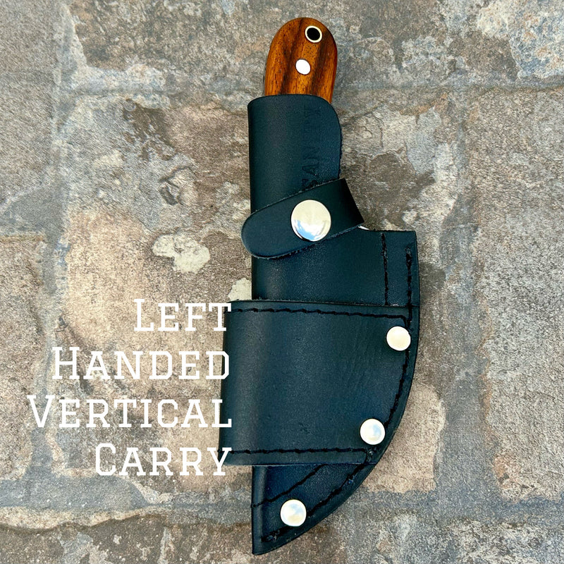 Sanity Jewelry Steel Left Handed Vertical 7” Jesse James -  Rosewood - D2 Steel - Horizontal & Vertical Carry - JJ007