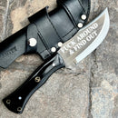 SANITY JEWELRY® Steel Right Handed Holder Rough Rider Series - F Around And Find Out - D2 Steel - Buffalo Horn - Horizontal & Vertical Carry - 10" - CUS04