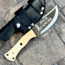 SANITY JEWELRY® Steel Right Handed Holder Rough Rider Series - F Cancer - D2 Steel - Camel Bone - Horizontal & Vertical Carry - 10" - CUS08