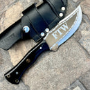 SANITY JEWELRY® Steel Right Handed Holder Rough Rider Series - FTW - D2 Steel - Buffalo Horn - Horizontal & Vertical Carry - 10" - CUS37