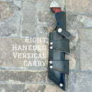 SANITY JEWELRY® Steel Right Handed Vertical 11” Doc Holiday - Red & Black Wood - Damascus - Horizontal & Vertical Carry - DOC3