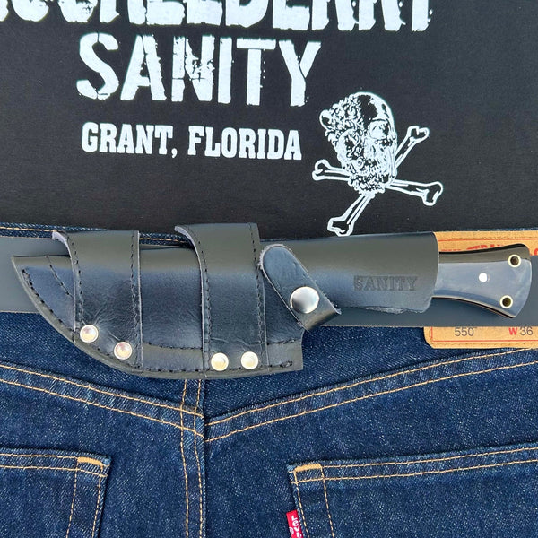 SANITY JEWELRY® Steel Rough Rider Series - 2ND Amendment - D2 Steel - Buffalo Horn - Horizontal & Vertical Carry - 10" - CUS16