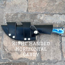 SANITY JEWELRY® Steel Rough Rider Series - Asshole - D2 Steel - Blue & Black Wood - Horizontal & Vertical Carry - 10 inches - CUS15