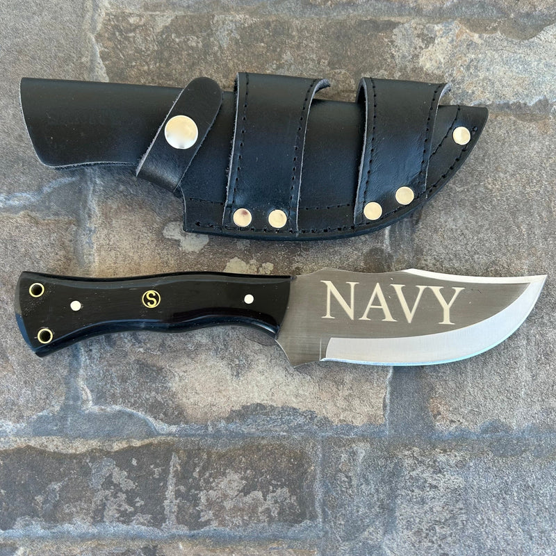 SANITY JEWELRY® Steel Rough Rider Series - Navy - D2 Steel - Buffalo Horn - Horizontal & Vertical Carry - 10" - CUS49