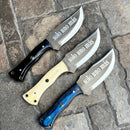 SANITY JEWELRY® Steel Rough Rider Series - Solo Uno Mas - D2 Steel - Camel Bone - Horizontal & Vertical Carry - 10" - CUS26