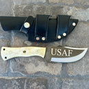 SANITY JEWELRY® Steel Rough Rider Series - USAF - D2 Steel - Bone - Horizontal & Vertical Carry - 10" - CUS45