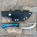 SANITY JEWELRY® Steel Rough Rider Series - Veteran - D2 Steel - Blue & Black Wood - Horizontal & Vertical Carry - 10" - CUS40