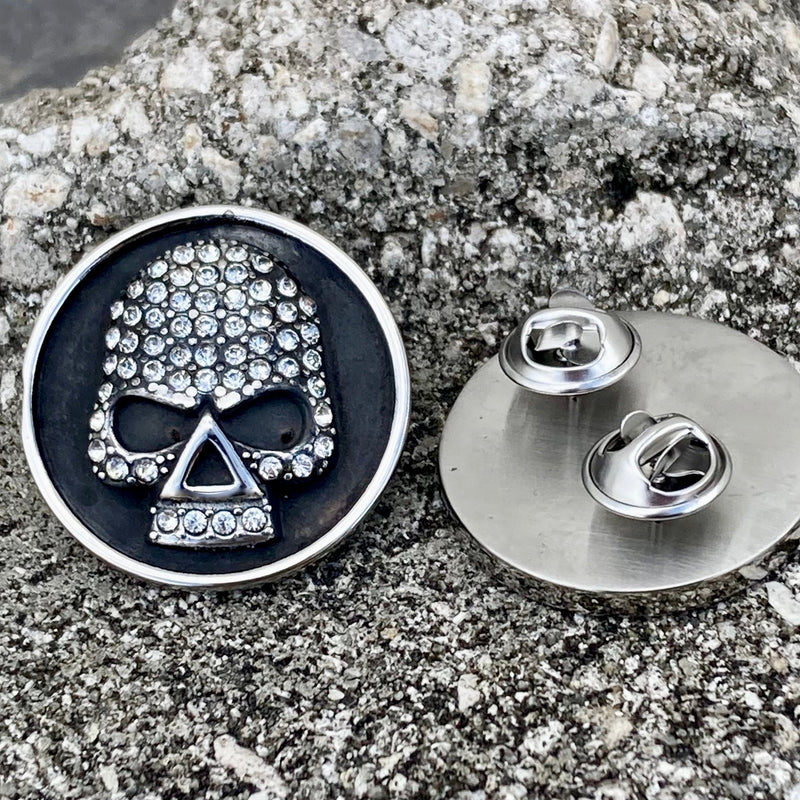 SANITY JEWELRY® Vest Pins Vest Pin - Bling Skull - PIN08