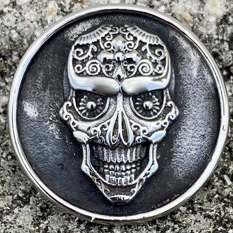 SANITY JEWELRY® Vest Pins Vest Pin - Day of the Dead Skull - PIN12