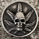 SANITY JEWELRY® Vest Pins Vest Pin - Skull & Pot Leaf - PIN21