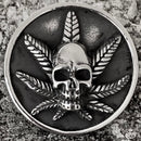 SANITY JEWELRY® Vest Pins Vest Pin - Skull & Pot Leaf - PIN21