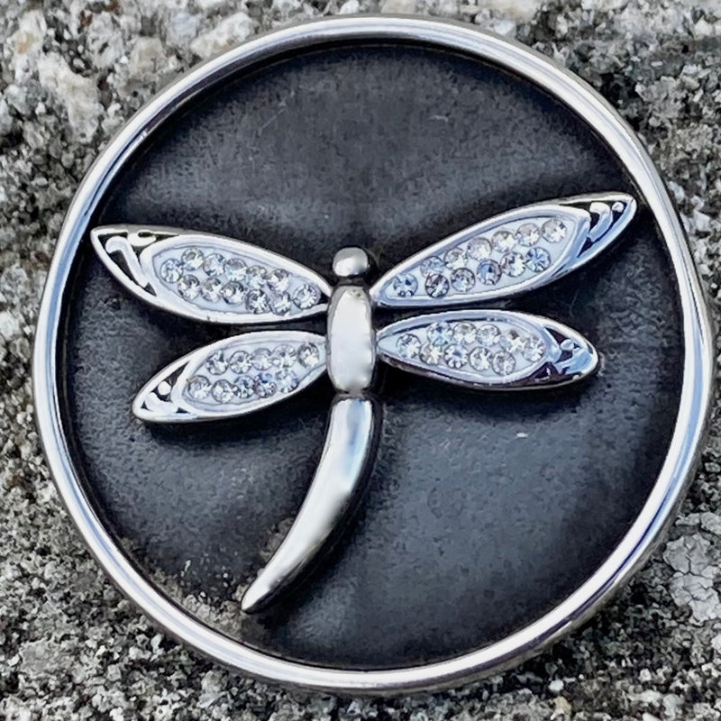 SANITY JEWELRY® Vest Pins Vest Pin - White Stone Dragonfly - PIN30