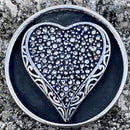 SANITY JEWELRY® Vest Pins Vest Pin - White Stone Heart - PIN10