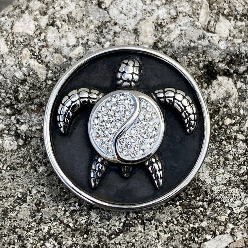 SANITY JEWELRY® Vest Pins Vest Pin - White Stone Turtle - PIN29