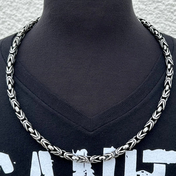 SANITY JEWELRY® Viking Warrior Link Necklace - Silver - VWL01