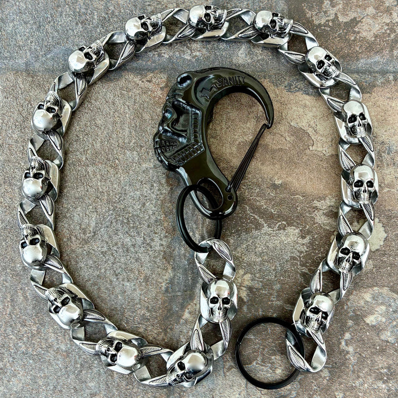 Wallet Chain | Road Warrior - Skulls Wallet Chain | Sanity Jewelry