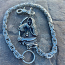 SANITY JEWELRY® Wallet Chain 23” Silver Grim Reaper Wallet Chain - Silver Daytona Deluxe - WC18DR