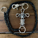 SANITY JEWELRY® Wallet Chain 23” Skull Cross Wallet Chain - Black Daytona Heritage - WC26H