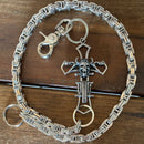 SANITY JEWELRY® Wallet Chain 23” Valhalla Cross Wallet Chain - Silver Daytona CVO - WC23CVO