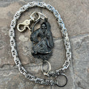 SANITY JEWELRY® Wallet Chain 24” Black Grim Reaper Wallet Chain - Silver Daytona Road King - WC14
