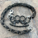 SANITY JEWELRY® Wallet Chain 24” Black Skull Four Finger Ring Wallet Chain - Black Daytona CVO - WC103CVO