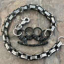 SANITY JEWELRY® Wallet Chain 24” Black Skull Four Finger Ring Wallet Chain - Black & Silver Daytona CVO - WC99CVO