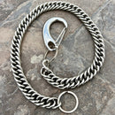 SANITY JEWELRY® Wallet Chain 24” Curb Chain Wallet Chain Silver - W/ Sanity’s Polished Hook Clip - WC01
