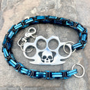 SANITY JEWELRY® Wallet Chain 24” Four Finger Ring Wallet Chain Polished - Black & Blue Daytona CVO - WC14CVO