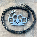 SANITY JEWELRY® Wallet Chain 24” Four Finger Ring Wallet Chain Polished - Black Daytona Road King - WC17RK