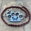 SANITY JEWELRY® Wallet Chain 24” Four Finger Ring Wallet Chain Polished - Black & Red Daytona Deluxe - WC15D