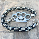 SANITY JEWELRY® Wallet Chain 24” Four Finger Ring Wallet Chain Polished - Black & Silver Daytona CVO - WC16CVO