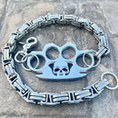 SANITY JEWELRY® Wallet Chain 24” Four Finger Ring Wallet Chain Polished - Silver Daytona CVO - WC18CVO
