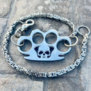 SANITY JEWELRY® Wallet Chain 24” Four Finger Ring Wallet Chain Polished - Silver Daytona Deluxe - WC18D