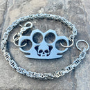 SANITY JEWELRY® Wallet Chain 24” Four Finger Ring Wallet Chain Polished - Silver Daytona Heritage - WC18H