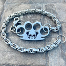SANITY JEWELRY® Wallet Chain 24” Four Finger Ring Wallet Chain Polished - Silver Daytona Road King - WC18RK