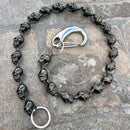 SANITY JEWELRY® Wallet Chain 24” Hellride Custom Skull Wallet Chain Black - W/ Sanity’s Polished Hook Clip