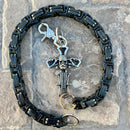 SANITY JEWELRY® Wallet Chain 24” Old School Cross Wallet Chain - Black Daytona CVO - WC715CVO