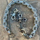 SANITY JEWELRY® Wallet Chain 24” Old School Cross Wallet Chain - Silver Daytona CVO - WC719CVO