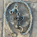 SANITY JEWELRY® Wallet Chain 24” Old School Cross Wallet Chain - Silver Daytona Deluxe - WC720D