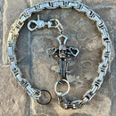 SANITY JEWELRY® Wallet Chain 24” Old School Cross Wallet Chain - Silver Daytona Road King - WC722RK