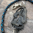SANITY JEWELRY® Wallet Chain Black Grim Reaper Wallet Chain - Black & Blue Daytona Deluxe - WC14