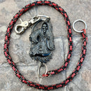 SANITY JEWELRY® Wallet Chain Black Grim Reaper Wallet Chain - Black & Red Daytona Deluxe - WC14