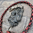 SANITY JEWELRY® Wallet Chain Black Grim Reaper Wallet Chain - Black & Red Daytona Deluxe - WC14