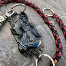 SANITY JEWELRY® Wallet Chain Black Grim Reaper Wallet Chain - Black & Red Daytona Deluxe - WC14